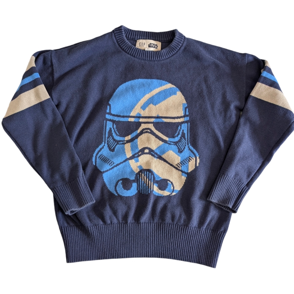 Gap Star Wars crew neck blue sweater Medium